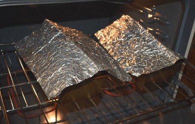 Image of Baking
	Loaves with Tents in Oven