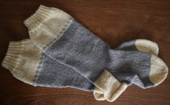 Welsh Country
Socks in Grey and Winter White image